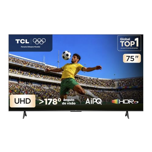 Smart TV 75' TCL 4K UHD LED HVA Google TV 75P6K 2025