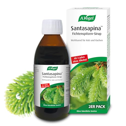 A.Vogel Santasapina Fichtenspitzen Sirup 2 x 200 ml, beruhigend für Hals und Rachen, ohne Alkohol und Zuckerzusätze, für Erwachsene und Kinder ab 2 Jahren A.Vogel Santasapina Fichtenspitzen Sirup 2 x 200 ml, beruhigend für Hals und Rachen, ohne Alkohol und Zuckerzusätze, für Erwachsene und Kinder ab 2 Jahren