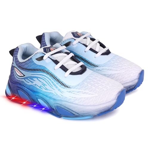 DRACKFOOT Premium Running Shoes for Boy's/Girl's, Perfect for Sports Activities. White