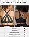 ZeroBound Women's High Impact Sports Bra Criss-Cross Back Padded Strappy Sports Bras Full Coverage Padded Racerback Bras Adjustable Wirefree Push Up Bras (Gray, 36C)
