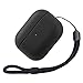 Teyomi TPU Hülle für AirPods Pro 3. Generation, Schutzhülle für Apple Airpods Pro 3 mit Handschlaufe, Leder-Touch-Design Airpods Pro 3 Case (Schwarz)