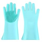Pet Grooming Glove,Pet Cat Grooming Deshedding Brush Handschuhe, Reinigung Silikon Soft Lange Kurze Haare Massage, Tier Baden Fell Haarentfernung Katze Hund Kämme EIN Paar Grüne