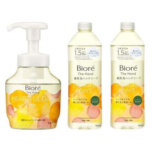 ビオ レ ザ ハンド 泡ハンドソープ ふっとほどける陽だまり果実の香り ポンプ 280ml 詰替え 340ml まとめ買いセット TRIBIS オリジナルおしぼり付き (本体+詰替え2個セット)