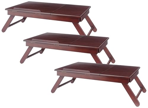 Winsome Alden Bed Tray, Walnut (Pack of 3)