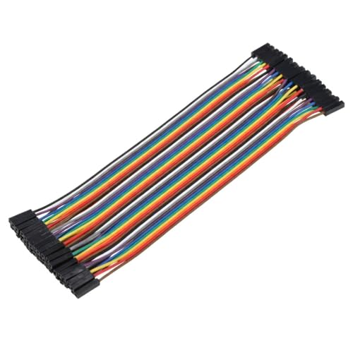 Image of Tishvi 40 Female to Female Jumper Wires - Breadboard Connecting Cables for Arduino, Raspberry Pi, ESP32 & DIY Electronics Projects