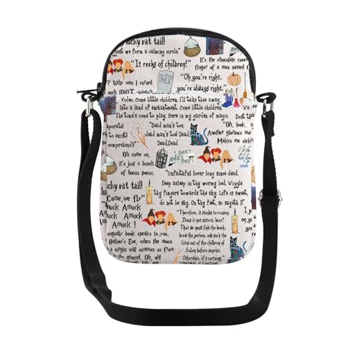 JYTAPP Hocus Inspired Crossbody Bag Crazy Witch Movies Crossbody Bag Pocus Amucks Horror Sisters Gifts Witch Lovers Gifts
