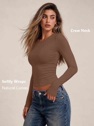 Image of Trendy Queen Womens Long Sleeve T Shirts Fall Fashion Basic Y2K Tops 2026