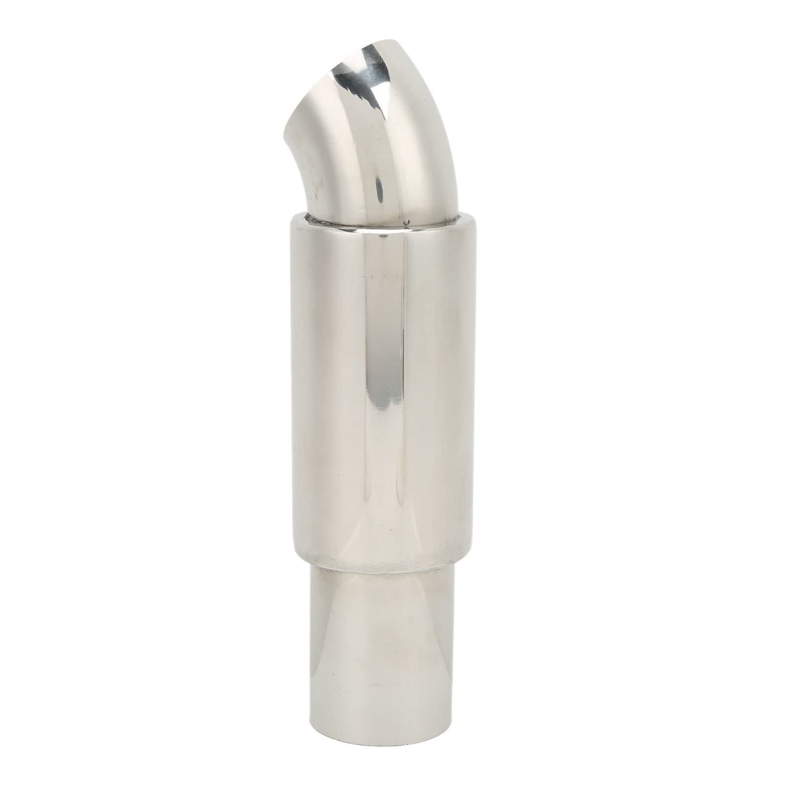 Silenciador de Escape de Coche,Tubo de Escape de Coche,Punta de Silenciador Trasero,Entrada de 51mm X 63mm,Reemplazo Universal Plateado de Acero Inoxidable Redondo, de escape