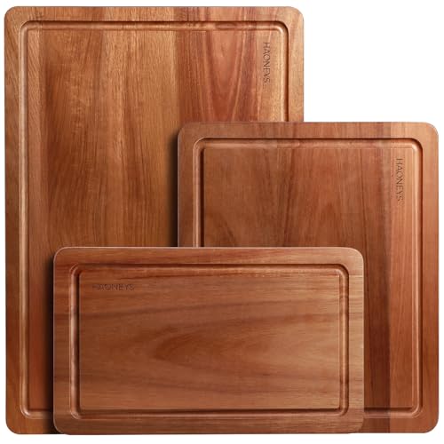 Set de 3 Tablas de Cortar de Madera Acacia Rectangular miniatura 1