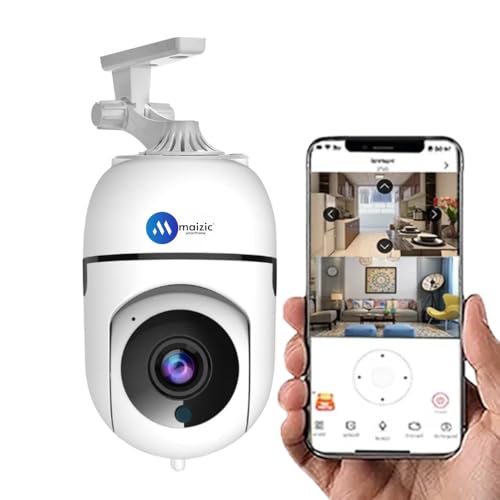 Maizic Smarthome Alfa 4 MP FHD WiFi Indoor CCTV Camera for Home with Pan/Tilt 360° View, 2 Way Communication, Motion Detection, Color Night Vision and Supports SD Card (Up to 128 GB)