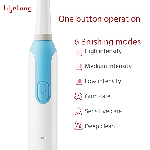 Lifelong Power Rechargeable Electric Toothbrush (White) | 6 Operational Modes and 3 hours charge lasting 30 days| Extra… - Image 6