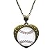 Collana da baseball, semplice e minimalista palla sportiva squadra softball ciondoli, regalo baseball, unico ciondolo baseball, N111