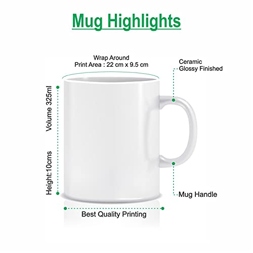 Personalized Coffee/Tea Mug Custom Name Add Photo, Logo, or Text for Birthday Gift, Wedding Gift, 1 Piece, Surprise Your Loved Ones 330ML White