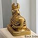Brass Nandi Idol Shiv Parvati Vahan Bull Embossed Statue for Temple Vastu 1.5