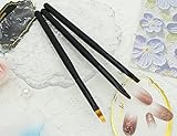Ombre Nail Art Brushes Set for Gel Nail, LEA-SHALL Ombre/Flat/Round UV Polish Builder Gradient Color Painting Pen Kit Fine Brush DIY Decoration Home Salon Professional Design Black - Image 7