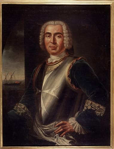 Poster Ritratto del cavaliere Pierre De Suffren Escuela Maltese 60x90cm