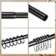 QUARKZMAN Dehnbare Dusche Vorhangstange Rack Edelstahl U Geformt Dusche Vorhangstange Kein Bohrer für Badezimmer Badewanne 90cm/35 Breite Schwarz