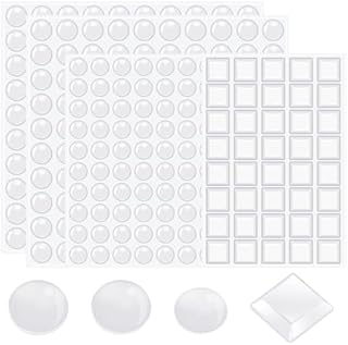 Firtink 340 Pcs Bumper Pads Self Adhesive Rubber Feet Clear Door Pads Stop Slamming Furniture Buffer Pads Stop Dots For Cabinet Doors,Drawers,Cupboard