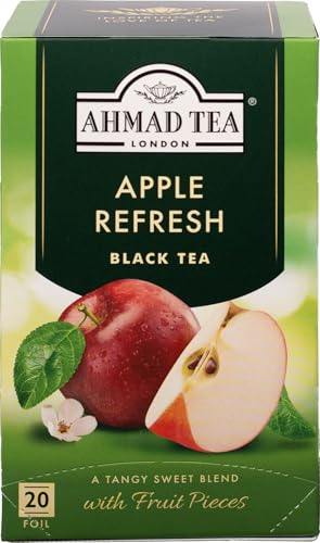 Ahmad Tea Apple Refresh - Té negro de manzana (20 bolsas)