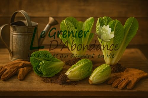 Lot de 1500 graines à semer - Le Grenier d'Abondance - Fan de Laitues Romaine - 3 variétés