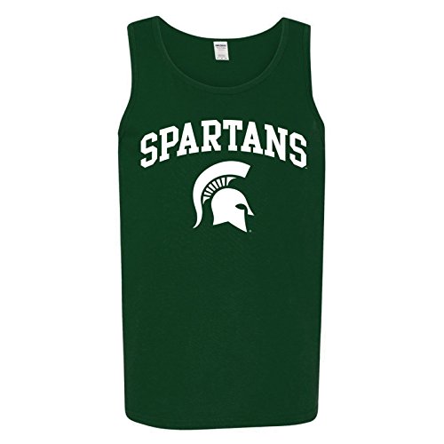 UGP Campus Apparel Michigan State Spartans Arch Logo Mens Tank Top - X-Large - Forest Green