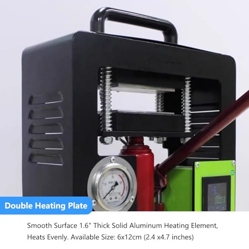 Máquina de prensa de calor portátil, 10 toneladas 600 W con placa de calefacción dual y controlador de temporizador, resistente para extracción de aceite y textiles impresos - imagen 4