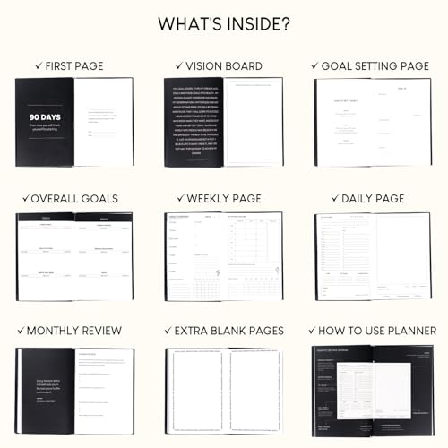 Image of Undated Daily Planner & Organizer | Notes Ideas | A5 Hardcover with Goal Setting Pages | 100 GSM,260 Pages | 2-Page Daily Layout for Planning & Notes | Activity Tracker