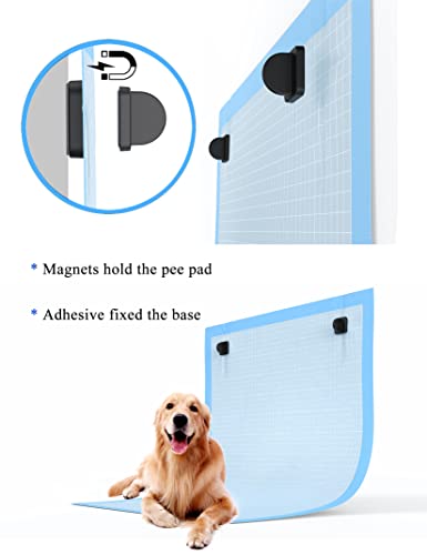 Image of Pee Pad Holder for Dogs Potty Training Pad Magnetic Wall Holder for Leg-Lifting Dogs & Marking in The House Compatible with Any Size of Puppy Pee Pads (Black)