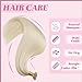 YoungSee I Tip Hair Extensions Human Hair Blonde Itip Hair Extensions Platinum Blonde 20 Inch 50s 50g Invisible I-Tip Extensions Add Length and Volume