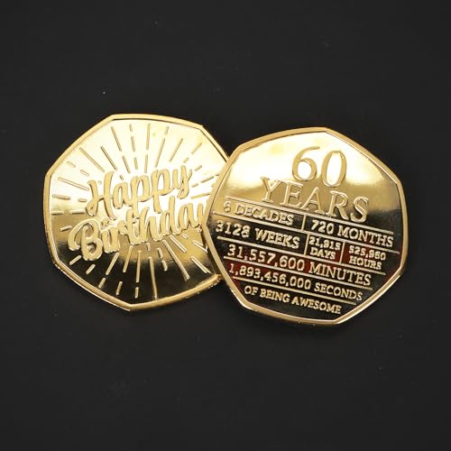 60th Birthday Gifts for Men - Unique Comprehensive Black & Gold Gift Box for Husband, Dad, Grandpa, Friends, Him