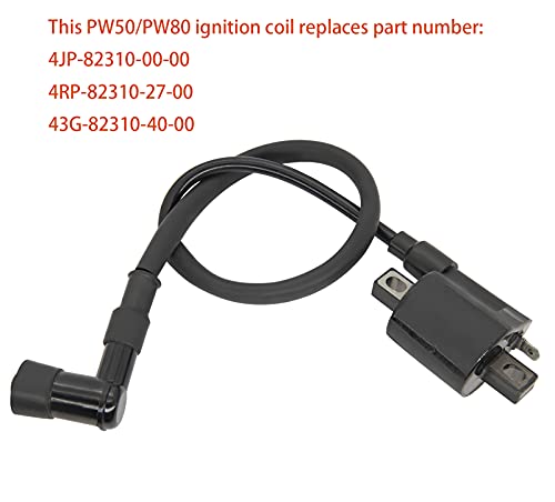 Pw80 Ignition Coil Spark Plug Wire With Spark Plug A7Tc Compatible With Yamaha Pw50 Pw 50 Pw80 Pw 80 1981-2021 Motorcycle Dirt Pit Bike #TOP2