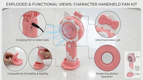 Image of HAND FAN FOR SUMMERS (PINK KUROMI FAN)