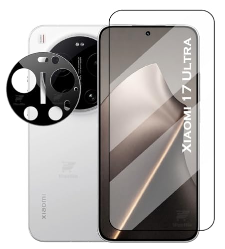 Image of WonRia [1+1 Tempered Glass Compatible with Xiaomi Mi 17 Ultra 5G with 3D Camera Glass Protector 9H Hardness Screen Guard Protector - (Pack of 2)