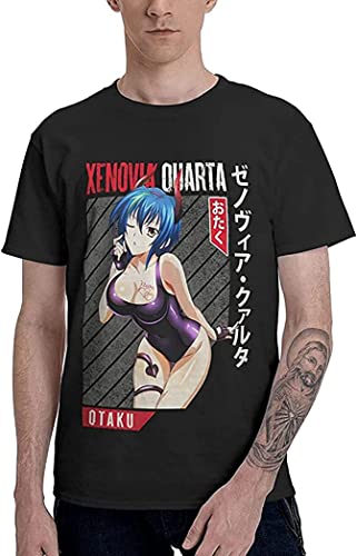 T Shirts Men's Crew Neck Casual Tee Fashion Short Sleeve Basic Xenovia Quarta High School DXD Sexy Men T Shirt Black XL Cover