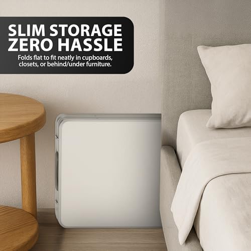 ZENO Folding Table 4FT 1.2M | Camping Table | Adjustable & Portable Folding Tables Great for Garden, Picnic, Party, BBQ, Office | Aluminium Camping Tables That Fold Up With Parasol Hole - Image 8