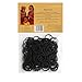 Black Small Elastic Hair Ties for Thick, Curly & Afro Hair – 300 Durable Rubber Bands for Braids, Ponytails & Protective Styles – Strong, No-Breakage Hair Elastics for Women & Girls – by MAADALI