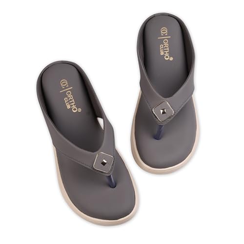 Image of ORTHO CLUB Women's Comfortable Wedge Sandals | Cushioned Sole, Slip-Resistant Design | Lightweight Women Sandal Footwear for Office & Casual Use | Sandal For Women