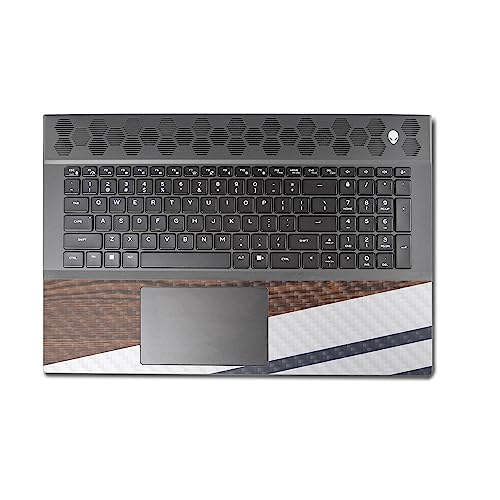 Image of MightySkins Carbon Fiber Skin Compatible with Alienware M18 R1 (2023) Full Wrap Kit - Wood Formal | Protective, Durable Textured Carbon Fiber Finish | Easy to Apply & Change Styles | Made in The USA