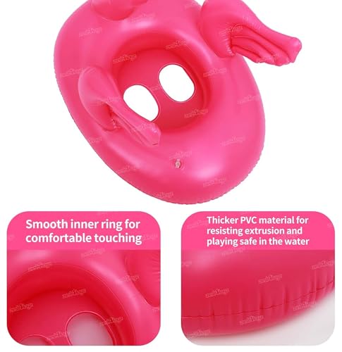 Image of Zest 4 Toyz Swimming Ring Swimming Tube for Kids Inflatable Tube for Swimming Pool Floaters for Kids Water Tube for Baby Swim Ring for 3+ Years Girls and Boys (Swan Shaped) Pink