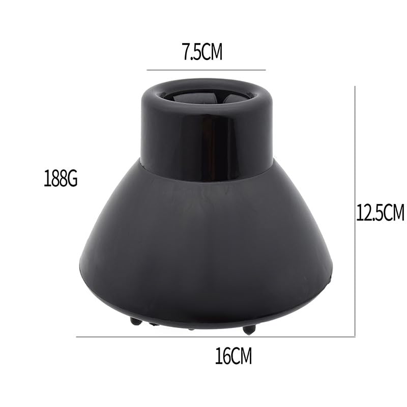 Hector Professional Hair Dryer Diffuser, 16cm Diameter, 12.5cm Height, Black, 188g - Image 2 thumbnail