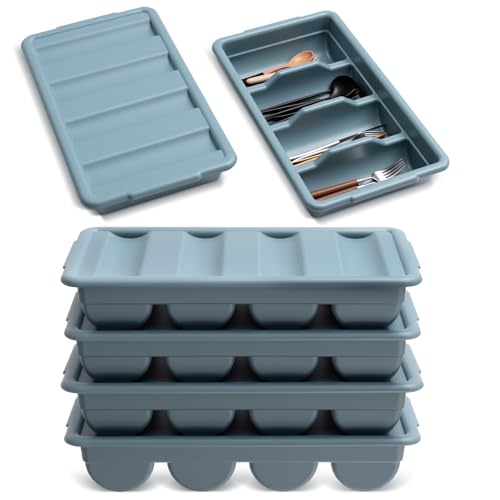 Maxdot 4 Pcs 20.5 x 11.9 x 3.7 Inch Silverware