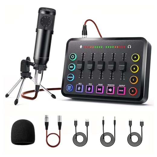 LILUOSUO Podcast Equipment Bundle and Mixer