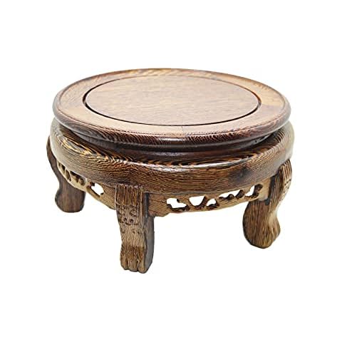 Palmetto Housewares Rosewood Gray Stand Oriental Style, Diameter 21cm Height 12.5cm, Vase Stand Plant Flower Stand, Fish Bowl Stand, Multiple-purpose Display Stand, Diameter 8 Inch Cover
