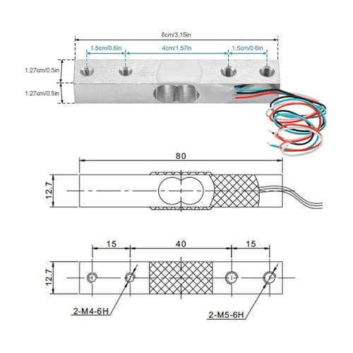Cellule de charge alliage d'aluminium micro-capteur de poids 2kg robuste