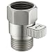 Water Flow Control Valve, Angle Simple Brass Water Pressure Regulator Bathroom Shut Off Valve Turn Off Water Switch Reduce Water Decive For Showerhead Hose Bidet Sprayer Brushed Nickel