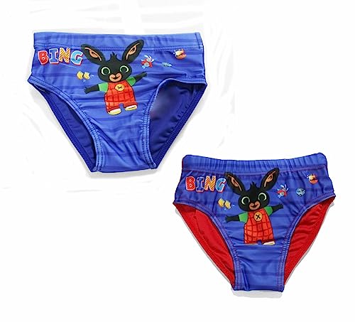 Russo Tessuti Costume Mare Piscina Slip da Bagno Bimbo Bambino Mutandina Mare Coniglietto Bing 5/6 Anni Blu