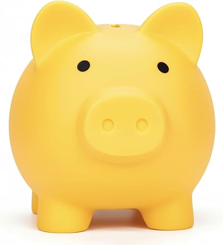 Miniatura 8 de Bonita alcancía para Sbrvaniy Pig Dinero, Banco de monedas para niños y niñas, mi primer banco de dinero irrompible, tamaño grande, decoración de