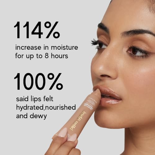 Image of indē wild Dewy Lip Balm | Hydrating & Plumping | Lasts 8+ hours | Nude & Non-Sticky | With Natural Desi Ghee, Peptides, Hyaluronic Acid & Shea Butter | Korean Formulation