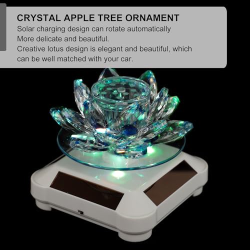 Diffuseur d'aromathérapie solaire pour voiture en cristal bleu et fleur rotative - 6