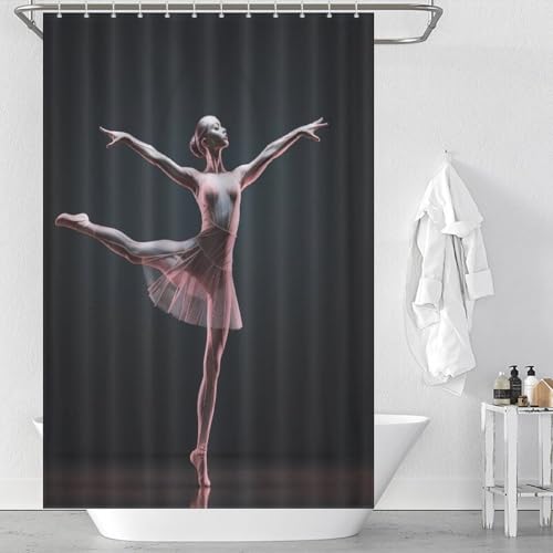 Rideau de douche ballet pour baignoire créant une salle de bain zen - 2